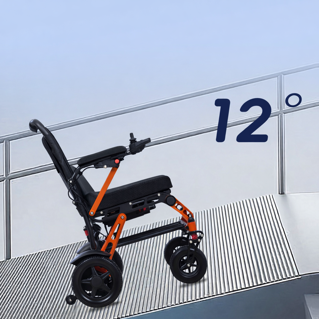 ByteTecpeak XP02 Elektrischer Rollstuhl-12Ah Akku, 20km Reichweite, Maximale Traglast 150kg