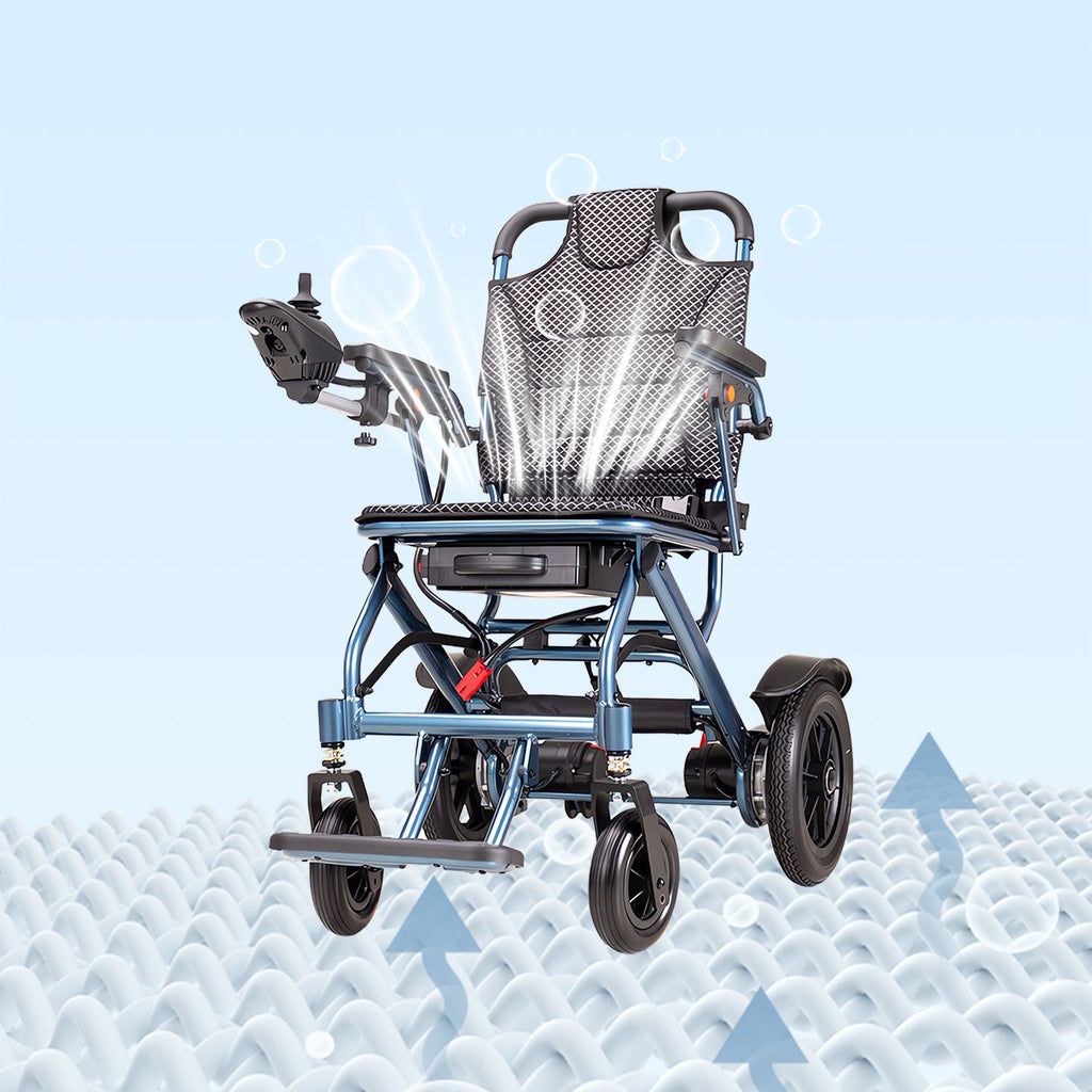 ByteTecpeak D04 E-Rollstuhl mit Doppel 10Ah Akku, Reichweite 2 x 20 km