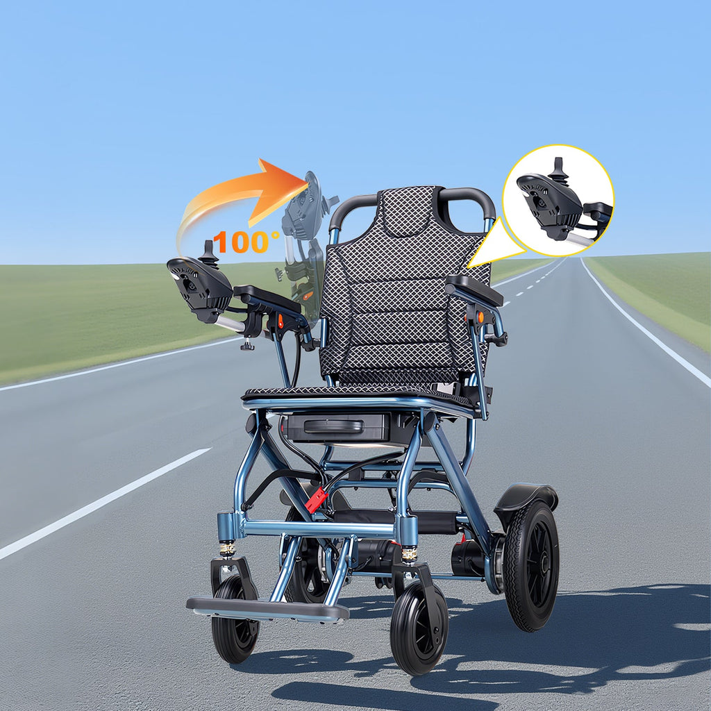 ByteTecpeak D04 Elektrorollstuhl faltbar, leicht, 500 W, 20 km Reichweite