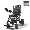 ByteTecpeak D04 Schwarz E-Rollstuhl mit Doppel 10Ah Akku, Reichweite 2 x 20 km
