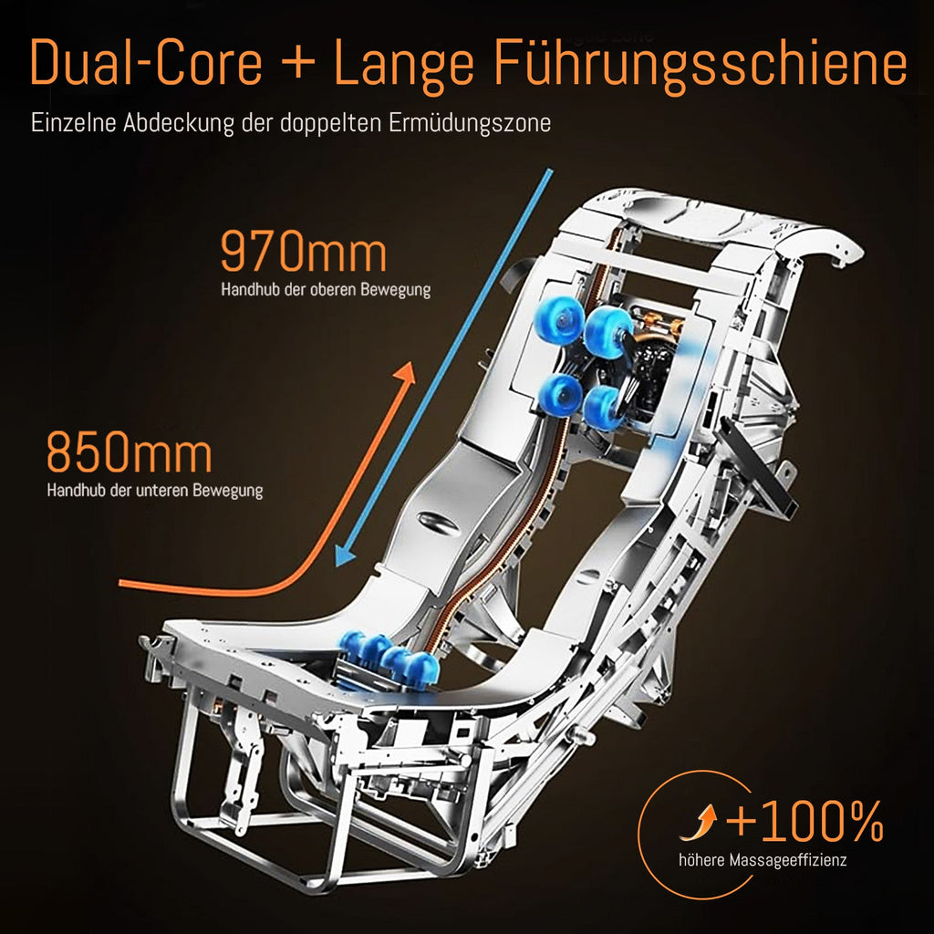 A325 Schwarz mit Dual-Core-Massage und Ganzkörpermassage Massagesessel