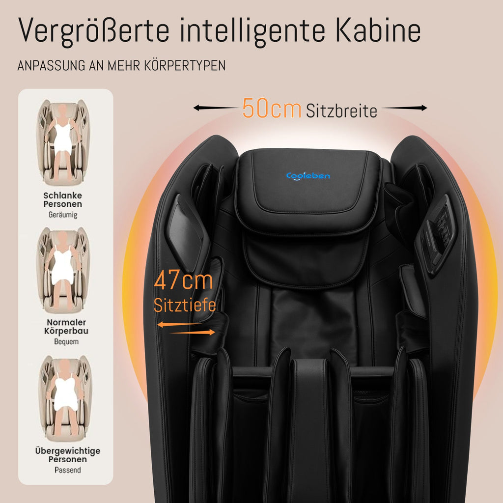 A325 Schwarz mit Dual-Core-Massage und Ganzkörpermassage Massagesessel