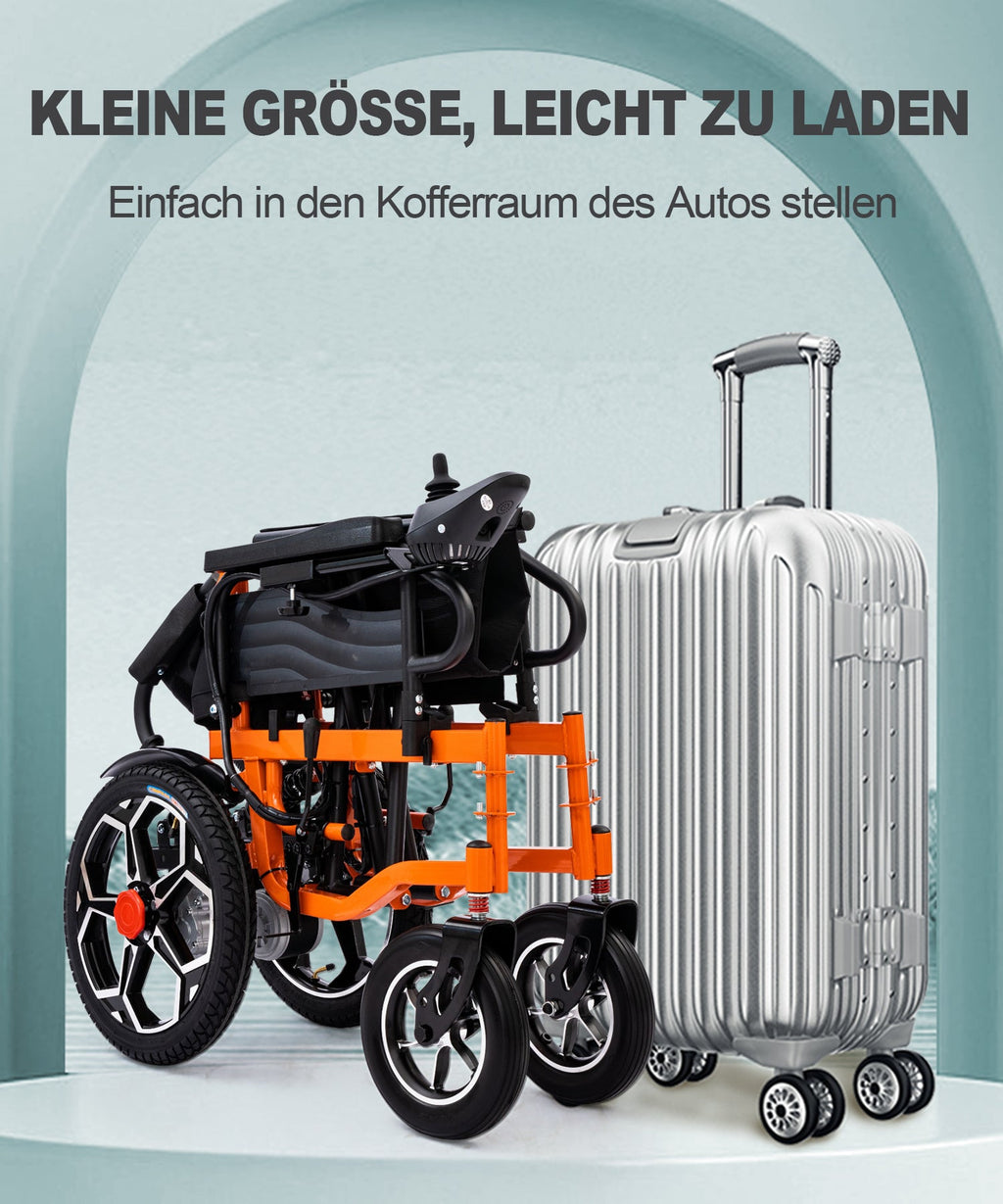 ByteTecpeak D09 Faltbarer Elektrischer Rollstuhl, 30km Reichweite