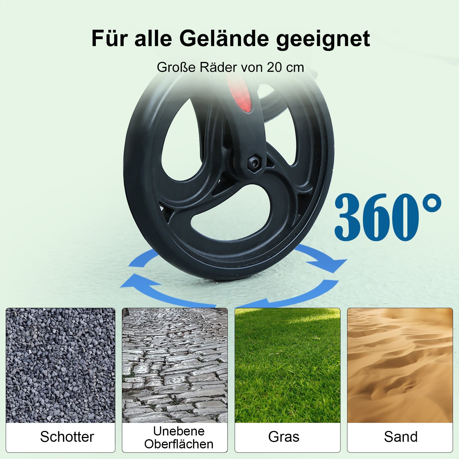 ByteTecpeak R2 Leichtgewicht Rollator mit Sitz, klappbar & höhenverstellbar bis 150 kg