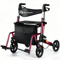ByteTecpeak R3 Rollator faltbar, leicht mit 360° Drehrädern, Sitz & Einkaufstasche