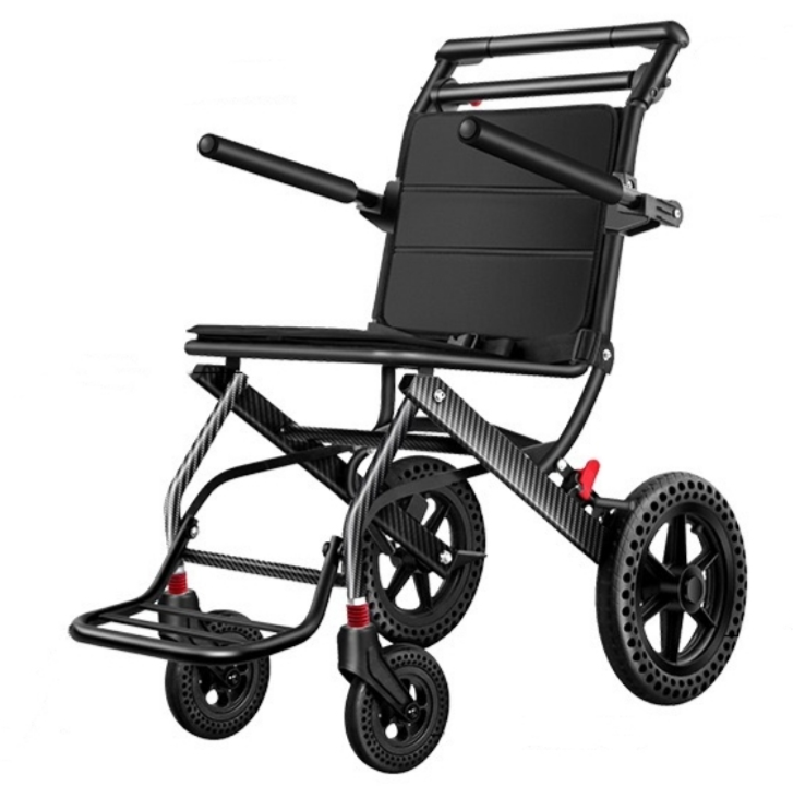 ByteTecpeak M1 Leichter manueller Rollstuhl aus Aluminium, klappbar, 100 kg belastbar