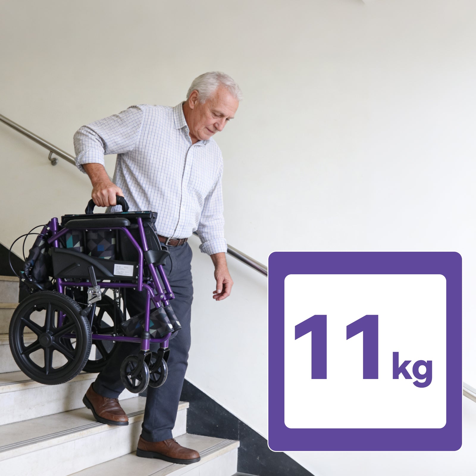 ByteTecpeak M5 ultraleichter Rollstuhl 11 kg – faltbar & transportfreundlich