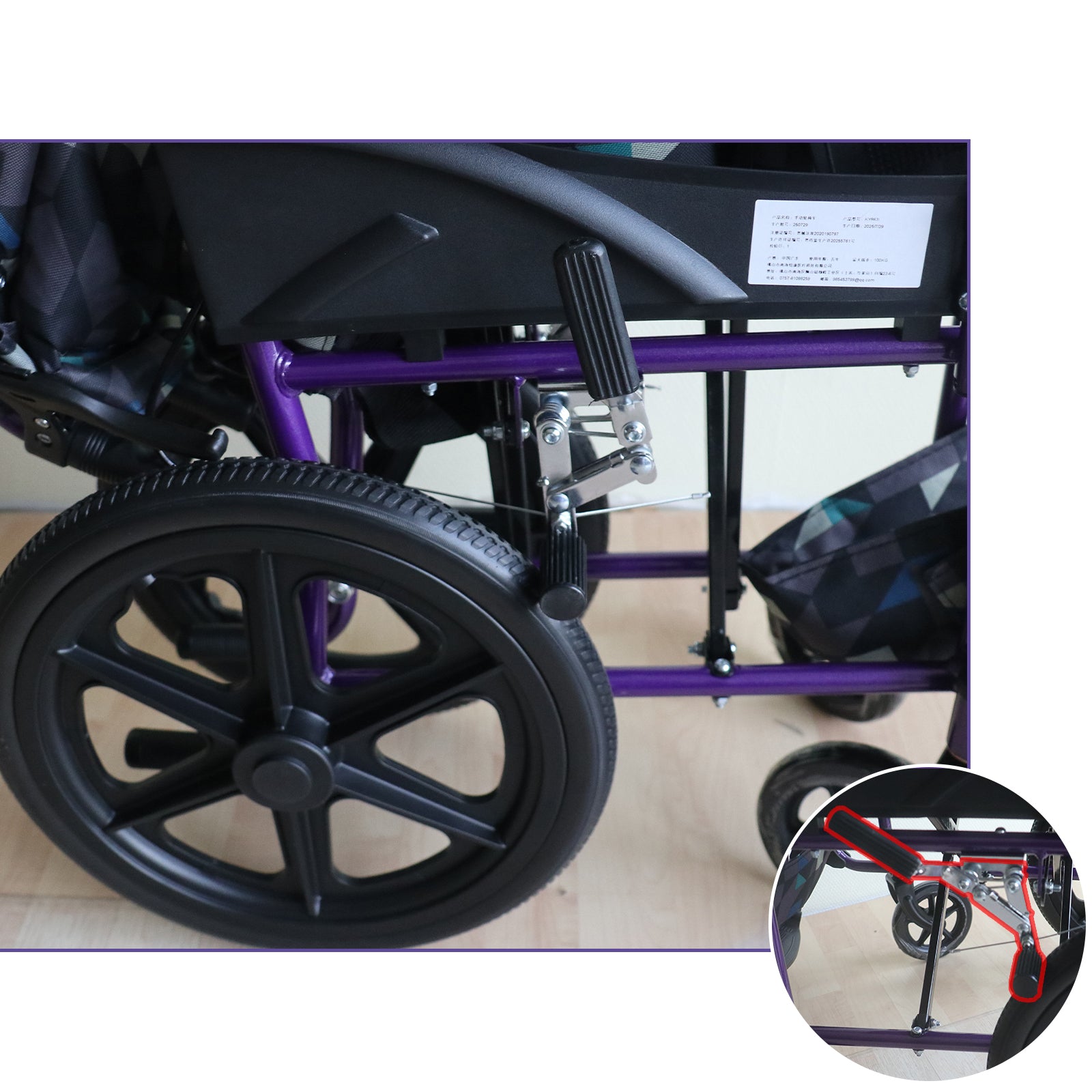 ByteTecpeak M5 ultraleichter Rollstuhl 11 kg – faltbar & transportfreundlich