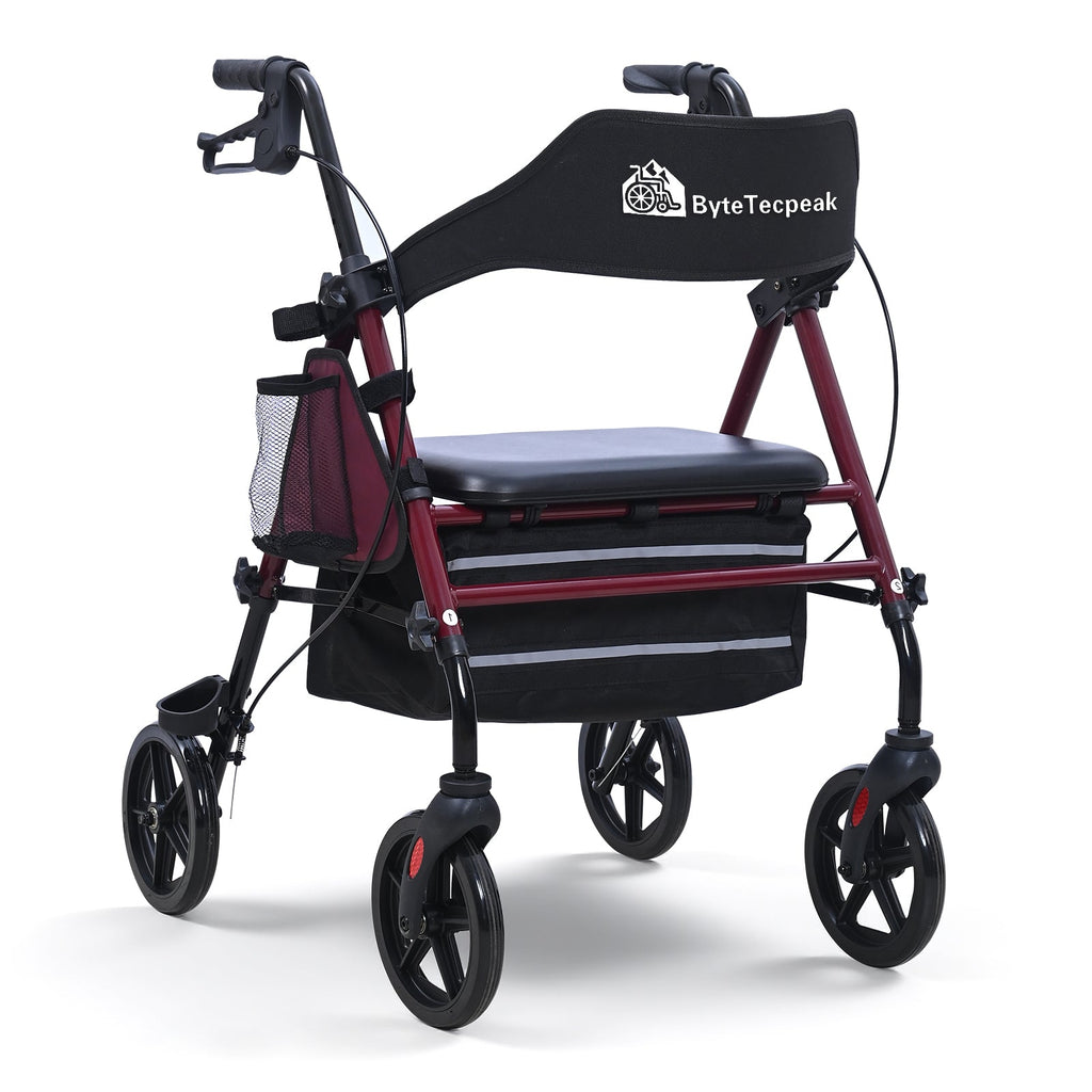ByteTecpeak R4 Leichter Faltrollator mit Sitz - Kompakt und Praktisch für Mehr Mobilität