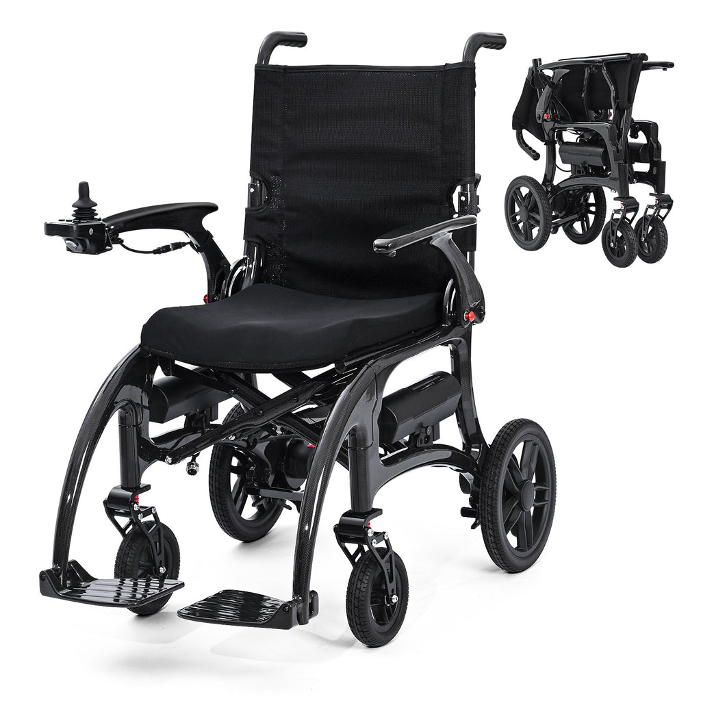 ByteTecpeak XP01 Elektrischer Rollstuhl aus Carbon, 2×8Ah Batterien, Reichweite 25 km