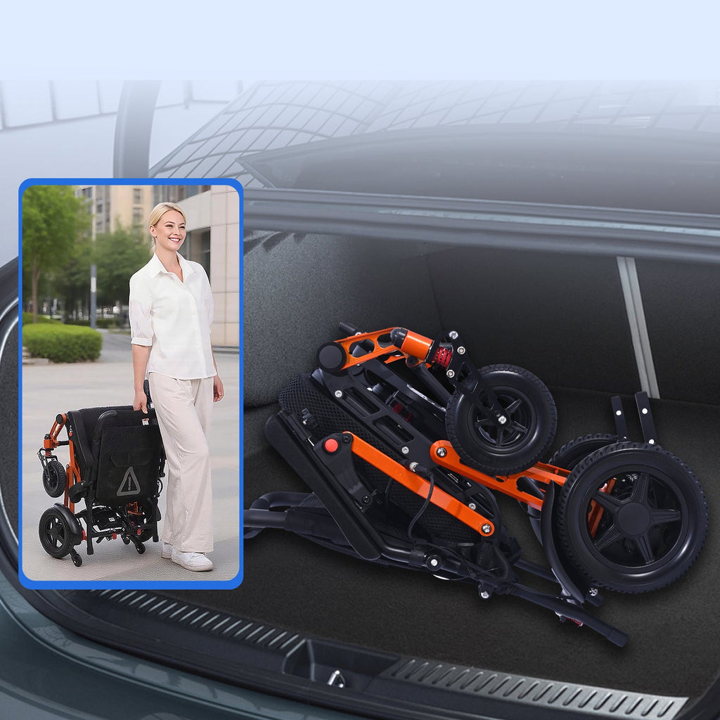 ByteTecpeak XP02 Elektrischer Rollstuhl-12Ah Akku, 20km Reichweite, Maximale Traglast 150kg