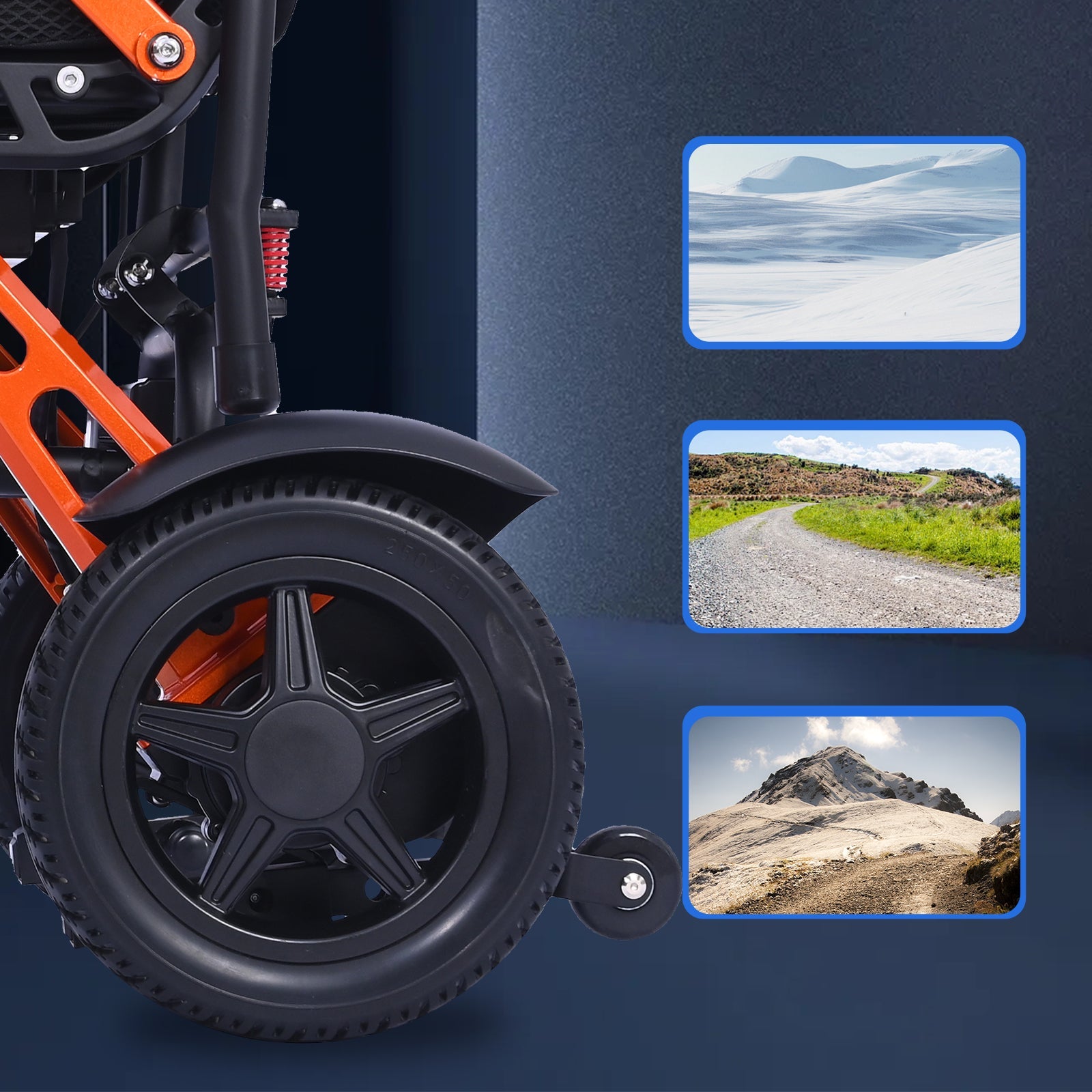 ByteTecpeak XP02 Elektrischer Rollstuhl-12Ah Akku, 20km Reichweite, Maximale Traglast 150kg