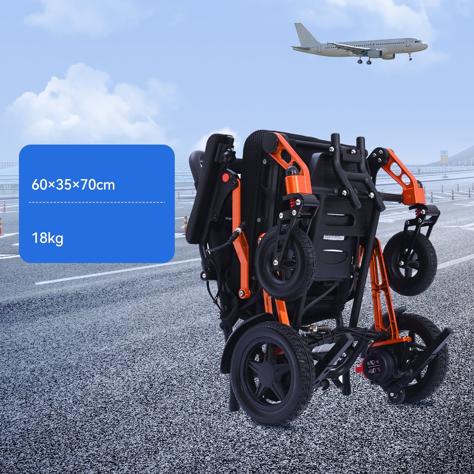 ByteTecpeak XP02 Elektrischer Rollstuhl-12Ah Akku, 20km Reichweite, Maximale Traglast 150kg