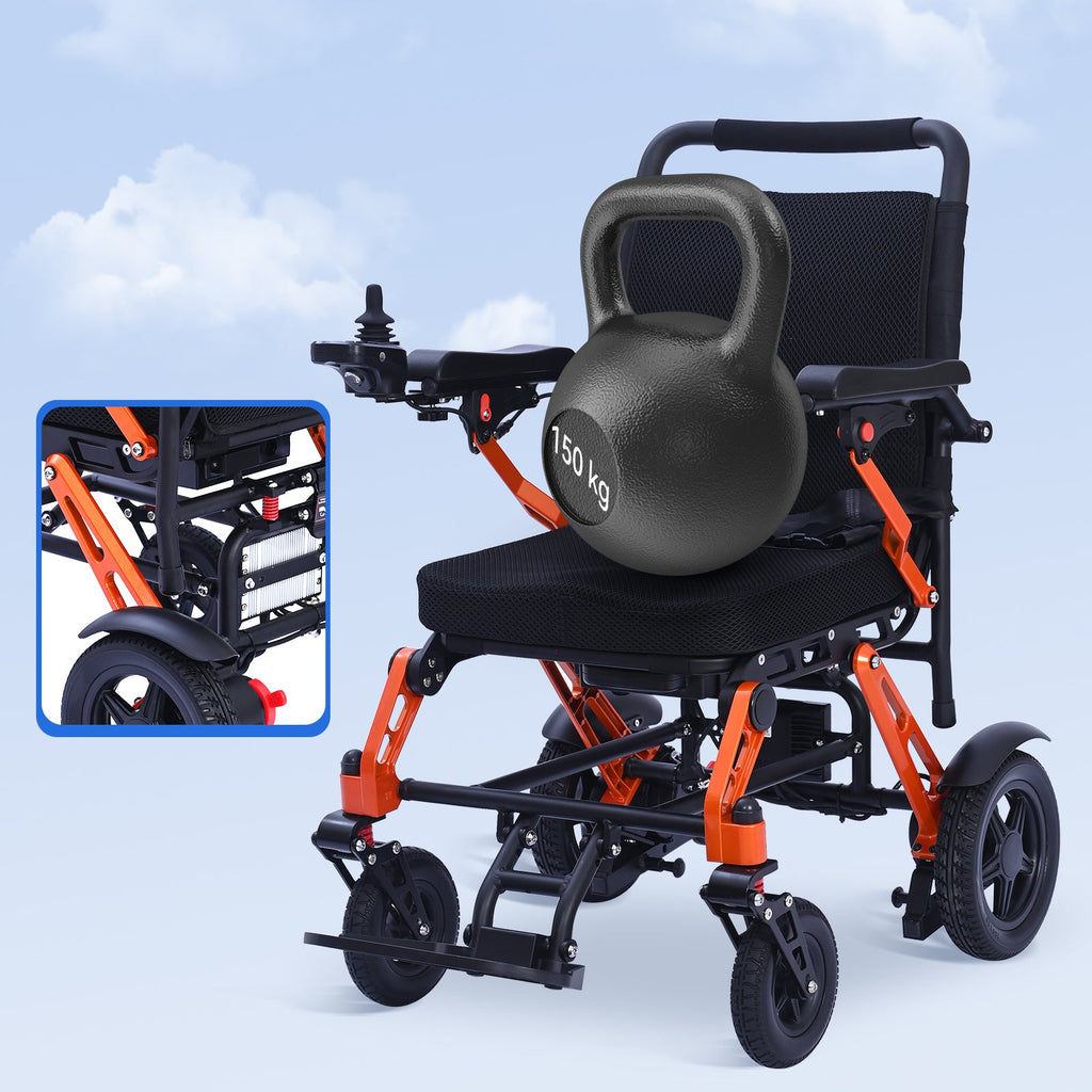 ByteTecpeak XP02 Elektrischer Rollstuhl-12Ah Akku, 20km Reichweite, Maximale Traglast 150kg