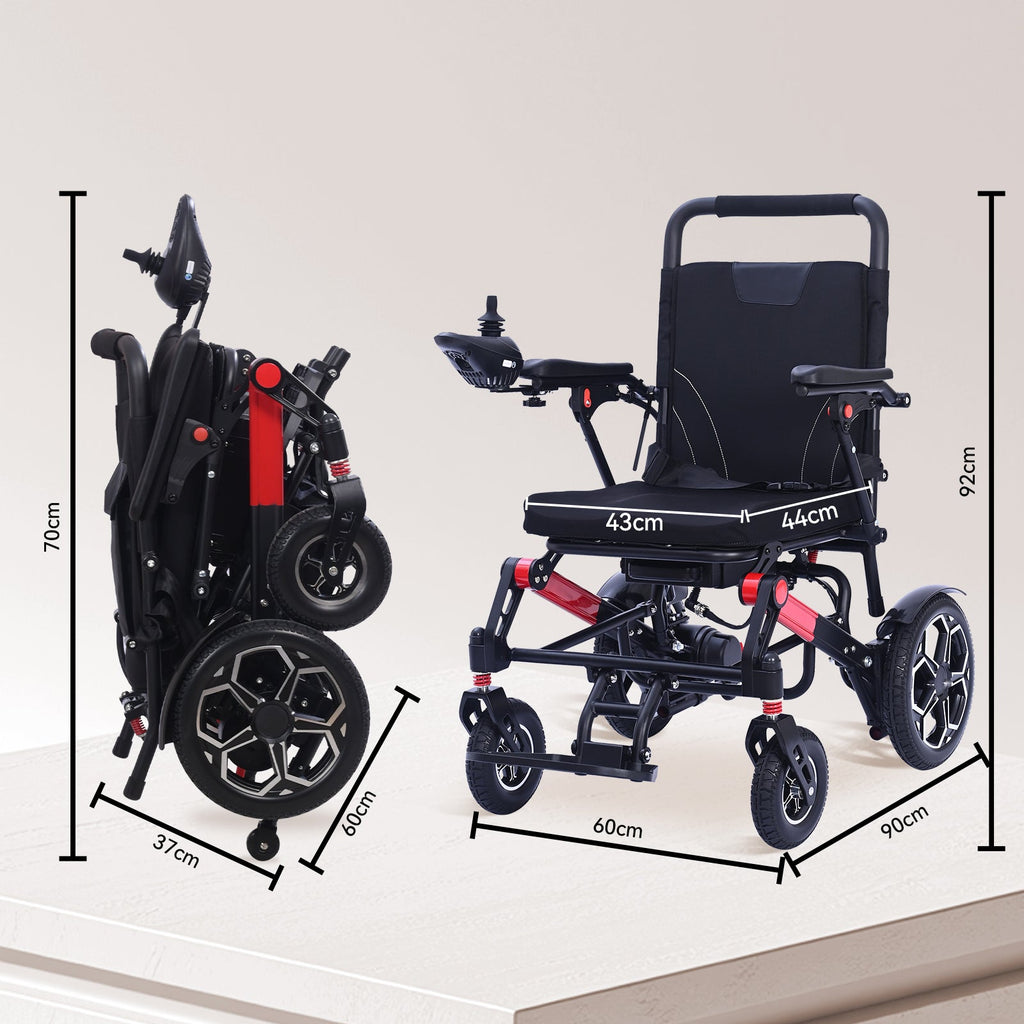 ByteTecpeak XP04 Faltbarer Elektrischer Rollstuhl, 20km Reichweite, 12Ah Akku